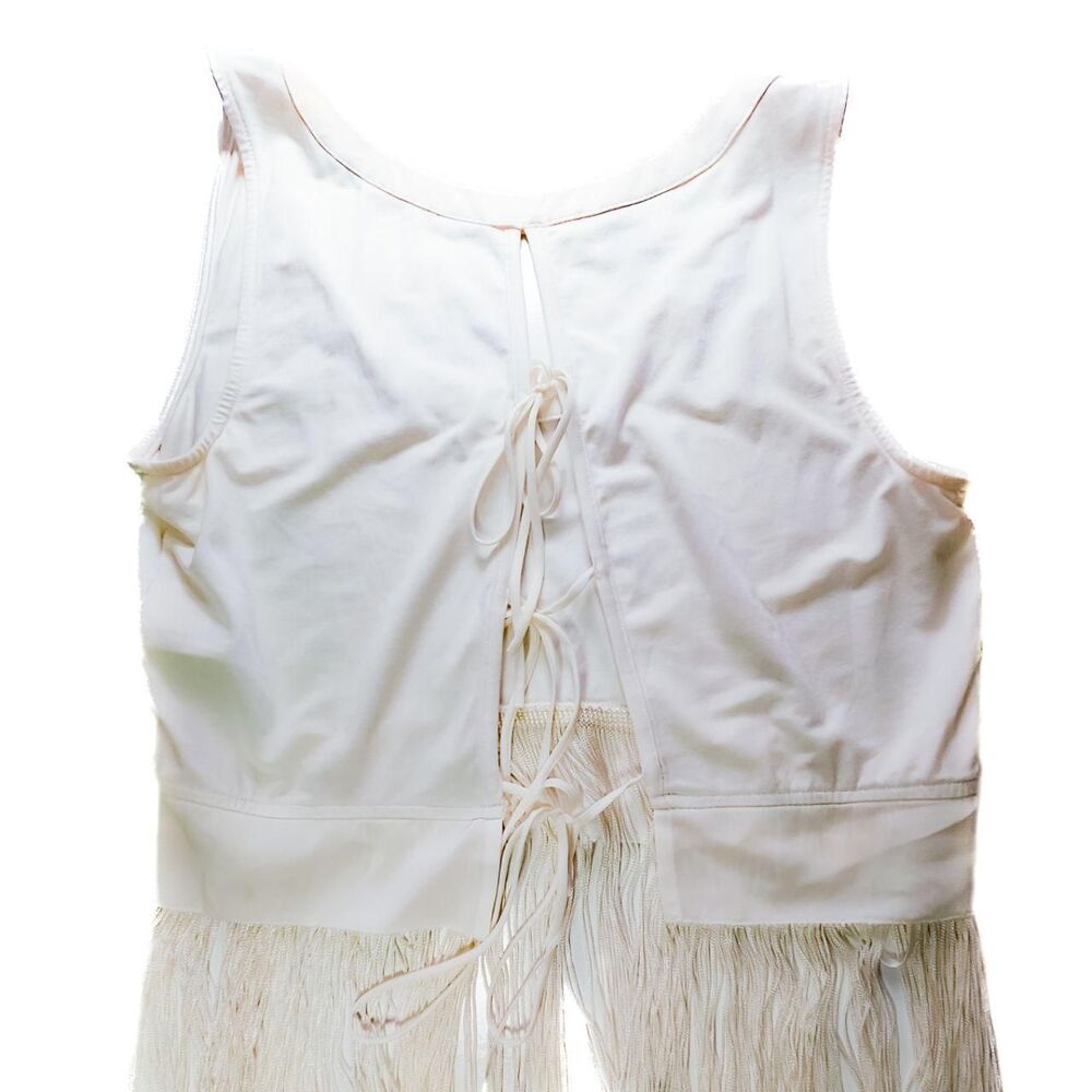 Bebe Ombré Fringe Crop Tank 2000s boho festival style - Picture 6 of 12